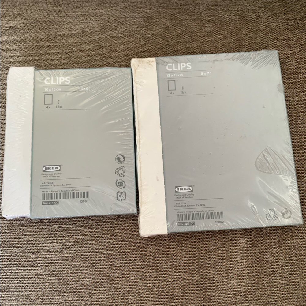 IKEA Clips Frameless Picture Frames - 2 sizes
